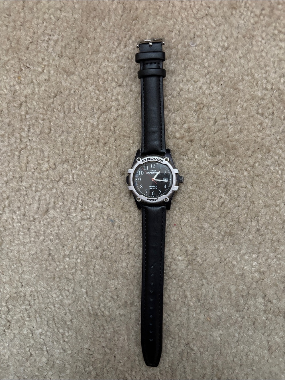 Timex Expedition Black and Silver Dial Field Watch With New Band and Battery
